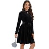 Clearlove Vintage Inspired Velvet Wrap Cocktail Dress Women’s Elegant Evening Gown for Holiday Parties - 4 of 4