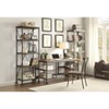 PAGED Computer Desk, Simple Modern Home Office Desk with 6 Open Shelves and Wooden Desktop for Office, Study - 3 of 4