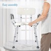 Shower Chair Seat with Padded Armrests and Back - 4 of 4