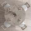Homhougo Round Dining Table, 47-Inch Round Large Dining Table Set for 4 to 6, Wooden Top and Legs, Farmhouse Dinner Table (No Chair) - 3 of 4