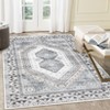 Washable Area Rug Non Slip Rug Vintage Printed Accent Rugs Low Pile Foldable Traditional Rug Oriental Medallion Carpet for Bedroom Living Room - 4 of 4