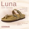 CUSHIONAIRE Luna Cork Footbed Women's Sandals-Comfortable Slip-On Slides with Adjustable Straps & Memory Foam|Beach Essential Summer Sandals for Women - 2 of 4