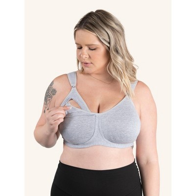 Leading Lady The Vivien - Wirefree Nursing Sports Bra In Heather Grey,  Size: 40dd : Target