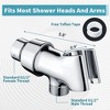 BRIGHT SHOWERS Adjustable All Metal Handheld Shower Head Holder, 360° Rotating Brass Mount with Hose Connector, Universal Bracket - 3 of 4