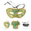 Unique Bargains Halloween Christmas Jazz Cloth-Wrapped Flat Head Half Face Party Mask 1 Pc - 3 of 4