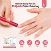 Saviland Essentials Stamp Kit: 6-Pc French & Floral Stamper Pens w/ Patterns - Quick Salon Design Tool Set. - 2 of 4