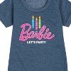 Girls' - Barbie - Let's Party Graphic Short Sleeve Fleece Dress - 2 of 4