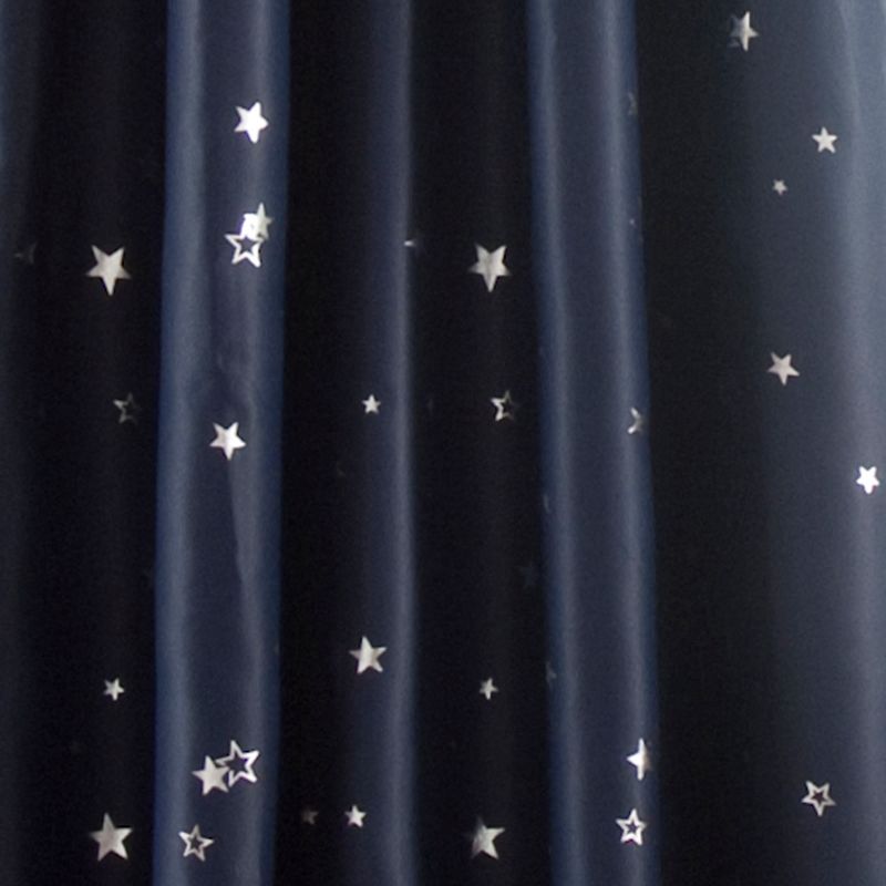 2pk 52&#34;x84&#34; Room Darkening Star Curtain Panels Navy - Lush D&#233;cor, 4 of 7