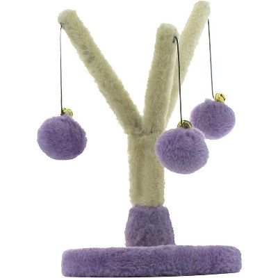 Penn-Plax Cat Tree Activity Center 3 Plush Hanging Cat Toys, 12 Inches High