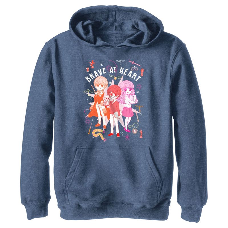 Boy's Harry Potter Brave at Heart Anime Friends Pull Over Hoodie, 1 of 5