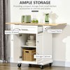 NicBex 1 Drawer Rolling Kitchen Island Cart with 2 Open Shelves,Kitchen Island on Wheels with Storage,Island Table for Kitchen - 4 of 4