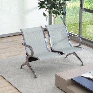 Kinsuite Waiting Room Bench - Waiting Room Chairs with Arms Airport Reception Bench - 1 of 4