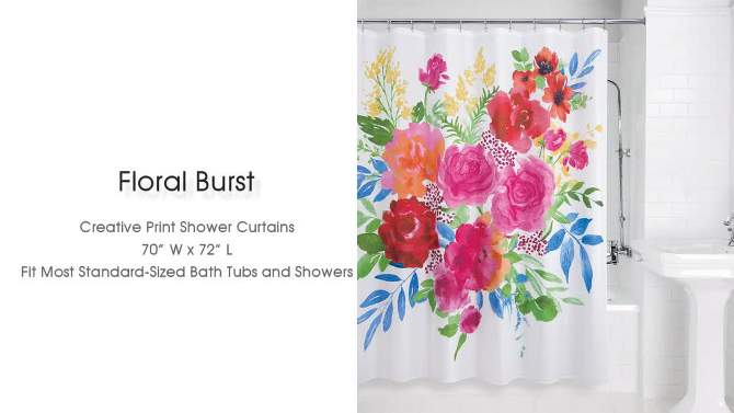 Floral Burst Shower Curtain - Allure Home Creations, 2 of 8, play video