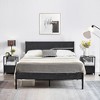 VECELO Metal Platform Bed Frame with Wooden Headboard - 2 of 4