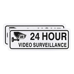 Unique Bargains Reflective UV Protected Waterproof Security Camera Sign 2 Pcs - 1 of 4