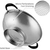 18/8 Stainless Steel Colander, Easy Grip Micro-Perforated 5-Quart Colander, Strainer with Riveted and Heat Resistant Handles - 4 of 4