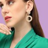 SOHI Women's Silver Corroded Drop Earrings - 3 of 3