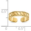 Black Bow Jewelry Polished 3mm Toe Ring with Bead Design in 14k Yellow Gold - 3 of 4