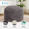 Mjkone Bean Bag Chairs for Adults, 2 in 1 Bean Bag Chairs, Convertible Bean Bag with Filler for Gaming Large Foam,Light Gray - 3 of 4