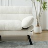 Airsurfer Modern Velvet Sleeper Sofa Bed, Wood Frame, 6 Solid Legs, 600 lbs Capacity, European Style with Tapered Legs - 3 of 4