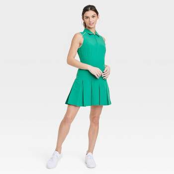 All in Motion Athletic Dress GREEN SMALL Shelf Bra Asymmetrical One Shoulder  NWT