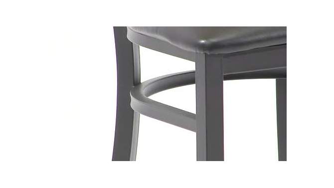 Flash Furniture Black Ladder Back Metal Restaurant Chair, 2 of 14, play video