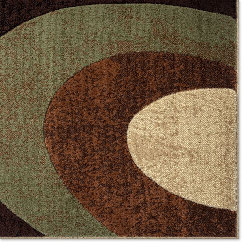Home Dynamix Slade Contemporary Abstract Area Rug, Brown/Green, 39"x55", 2 of 3
