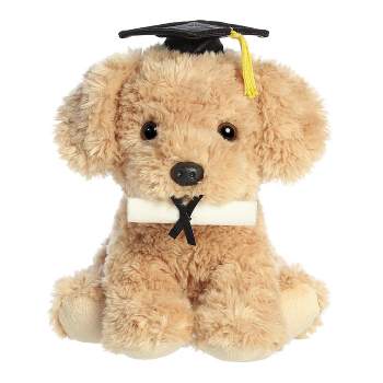 Aurora Small Pup Graduation Commemorative Stuffed Animal Brown 8.5"