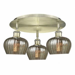 Fenton - 3 Light Flush Mount In Art Deco Style-8 Inches Tall and 18.25 Inches Wide - 1 of 1