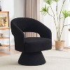 NicBex Velvet Swivel Barrel Accent Chair,Upholstered Swivel Living Room Chairs with Mid-Height Backrest,Accent Chairs for Living Room - 2 of 4