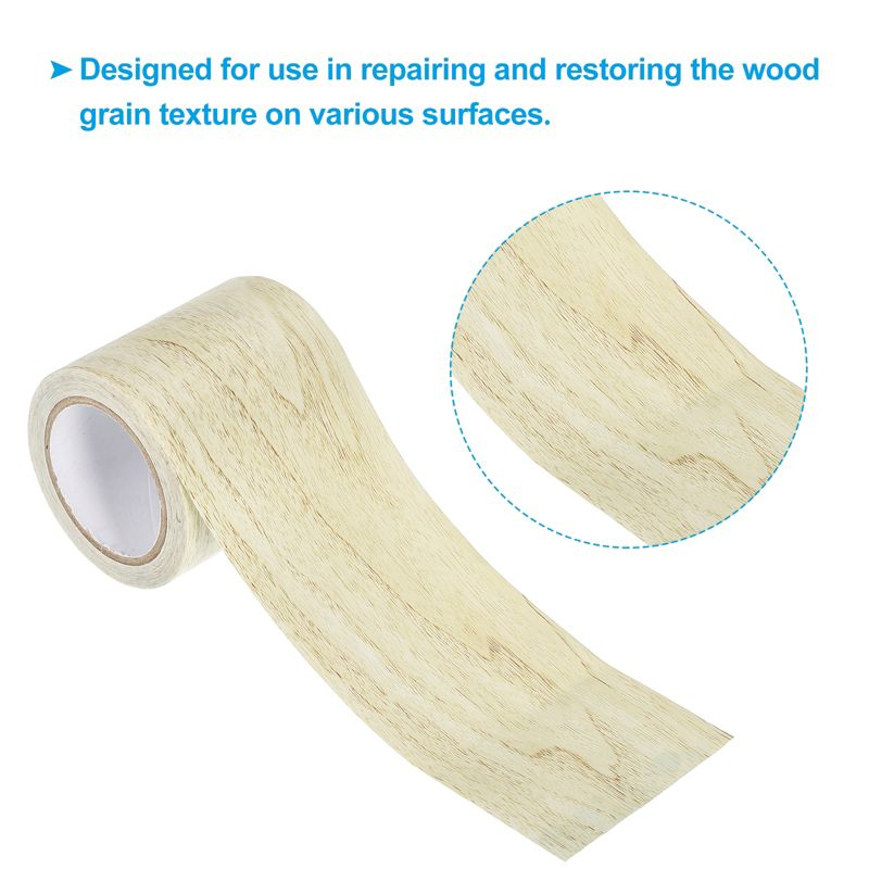 Unique Bargains Self-Adhesive Realistic Patch Wood Grain Repair Tape 2 Pcs, 4 of 7