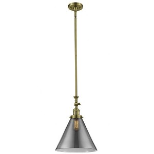 Cone - 1 Light Stem Hung Tiltable Mini Pendant In Industrial Style-18 Inches Tall and 12 Inches Wide - 1 of 1