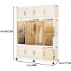 INFURNIC Armoires Portable Wardrobe Closet with Magnetic Doors and Hanging Rod for Easy Storage, White, 48.03"*17.72"*62.2" - 2 of 4