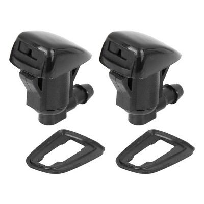 Unique Bargains 15247800 Car Windshield Wiper Washer Nozzle Replacement for GMC Acadia 2011-2012 Black 1.26"x1.22" 2 Pcs