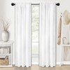 Kate Aurora Complete Coastal Hamptons Living Rod Pocket Textured Semi Sheer 3 Piece Window Curtain & Valance Set - 2 of 3