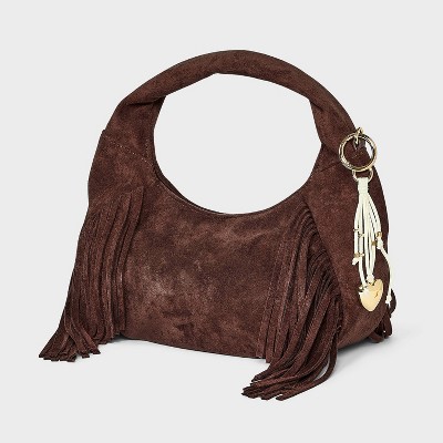 Soft Fringe Crescent Handbag - Universal Thread' - image 5