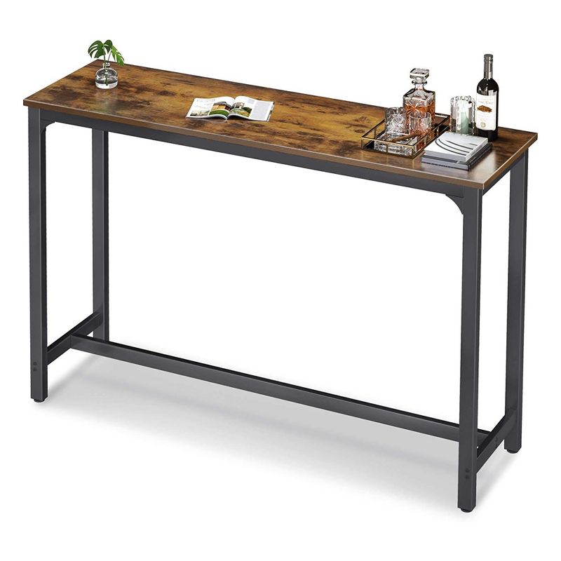 ODK Rectangular Modern Bar Height Narrow Pub, Kitchen, and Dining Table with Metal Legs, Easy to Clean Top, and Fast Assembly, 1 of 7