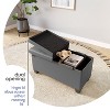 StorageBud Storage Ottoman for Bedroom End of Bed, Faux Leather Storage Bench, Large Storage Ottoman Bench, Entryway Bench with Storage - 2 of 4