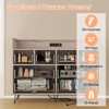 Storage cabinet, 8 drawer dresser with LED lights and charging station, wooden chest of drawers, open space, entryway, living room storage organizer - 4 of 4