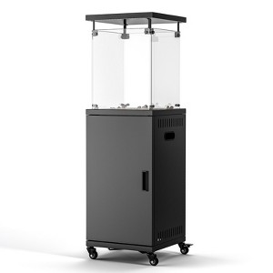 Pamapic 50000BTU Steel Freerstanding Black Patio Heater with Wheels - 1 of 4