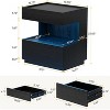 Tribesigns Black Nightstand,  Night Stand with 2 Drawers, Wooden Bedside End Table for Bedroom, Living Room - 2 of 4