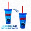 Silver Buffalo Jaws Poster Logo Color-Changing Tumbler With Lid and Straw | Holds 24 Ounces - 2 of 4
