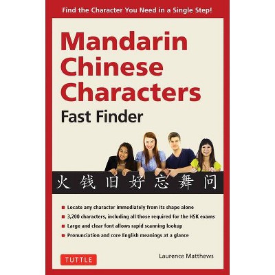 Mandarin Chinese Characters Fast Finder - by  Laurence Matthews (Paperback)