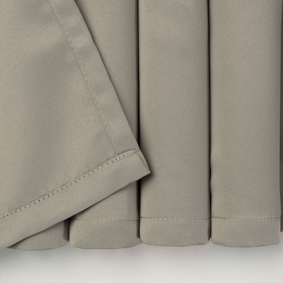 Dusty Gray Polyester Blackout Window Curtain Panels, 52x63 Inches