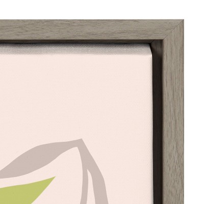 Zen Garden Pastel Floral Framed Canvas Print, 18" x 24"