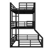Kumasinova Metal Triple Bunk Bed, Heavy-Duty Steel Bed Frame with Full-Length Guardrails, Noise-Reducing Design for Shared Kids' Rooms/Guest Spaces - 4 of 4