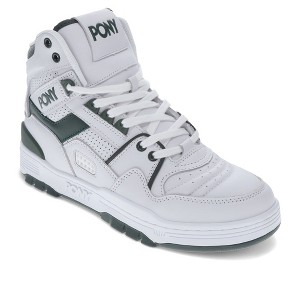 PONY Mens M100 Genuine Leather Premium Hightop Lace Up Athletic Sneaker Shoe - 1 of 4