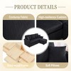 MOONMISS L-Shaped Corduroy Sectional Sofa with Pull-Out Storage,Ottoman & Pillows 3-Seat with Cup Holder for Living Room, Apartment - 2 of 4