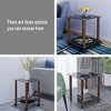 Living Room End Table, Glass Coffee Table With Metal Tube, Smooth Top, Open Lower Storage Shelf Modern 2-Tier Square Sofa Table - 3 of 4