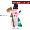 Angel Sar 6.2FT Inflatable Snowman with Groom, LED Lighted Christmas Decoration, Outdoor Yard Blow Up Decor with Christmas Tree - 3 of 4